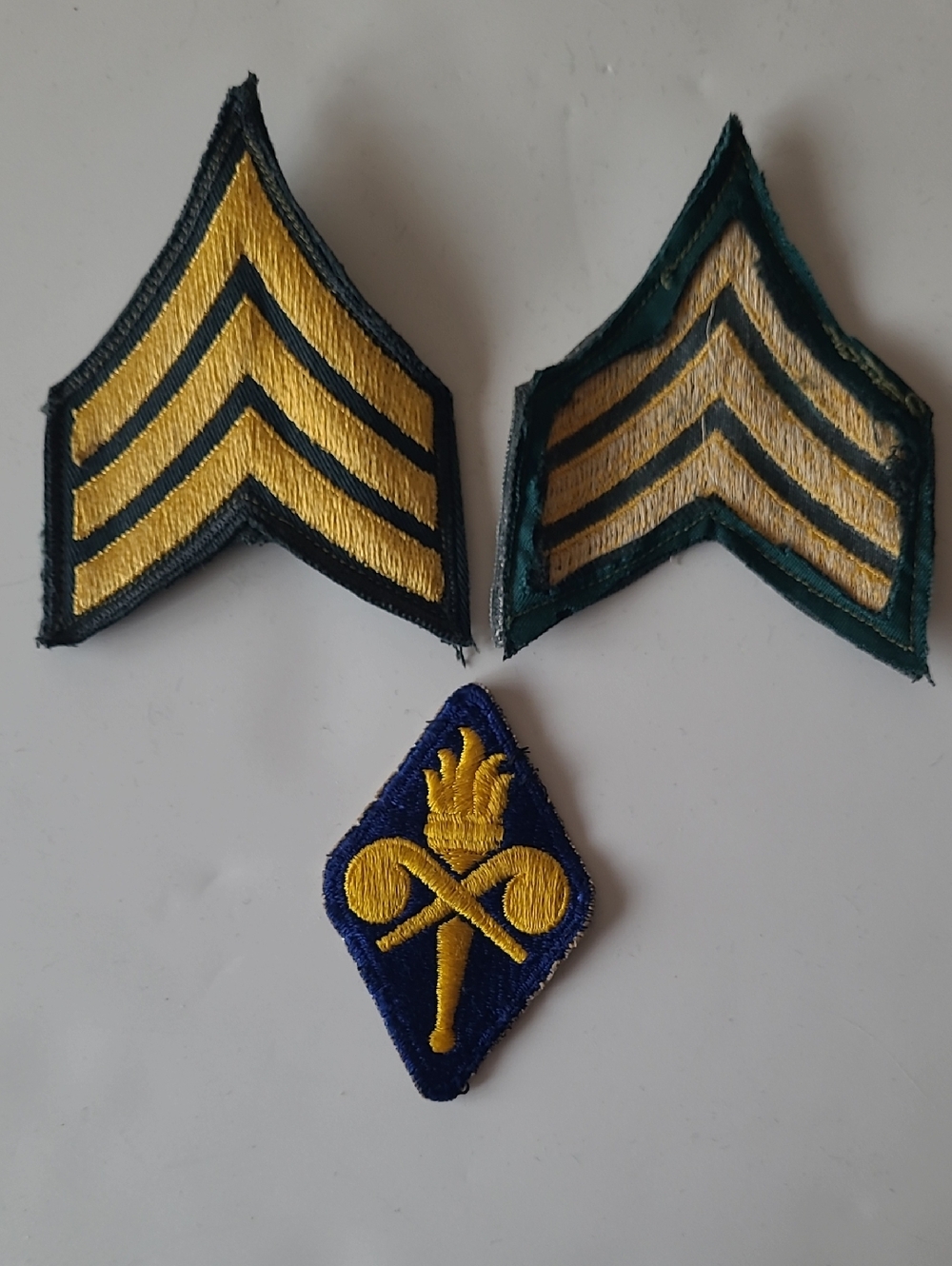 3 Vintage Collector Military Army Patches